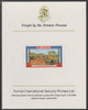 Liberia 1984 Ganta-Harpa Highway Project 10c imperf proof mounted on Format International proof card, as SG 1570