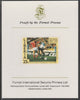 Liberia 1985 Football World Cup 25c imperf proof mounted on Format International proof card, as SG 1607