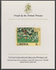 Liberia 1985 Football World Cup 6c imperf proof mounted on Format International proof card, as SG 1605