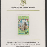 Bhutan 1981 Royal Wedding 1n imperf proof mounted on Format International proof card, as SG 440