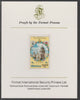 Bhutan 1981 Royal Wedding 5n imperf proof mounted on Format International proof card, as SG 441