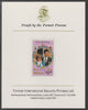 Bhutan 1981 Royal Wedding 20n imperf proof mounted on Format International proof card, as SG 442