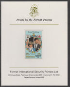 Bhutan 1981 Royal Wedding 25n imperf proof mounted on Format International proof card, as SG 443