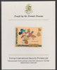 Lesotho 1982 Disney Christmas - Twelve Days of Christmas 3c Three French Hens imperf proof mounted on Format International proof card, as SG 525