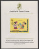 Lesotho 1982 Disney Christmas - Twelve Days of Christmas 4c Six Geese A-Laying imperf proof mounted on Format International proof card, as SG 528