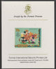Lesotho 1982 Disney Christmas - Twelve Days of Christmas 75c Eight Maids A-Milking imperf proof mounted on Format International proof card, as SG 530
