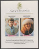 Tuvalu - Vaitupu 1986 Royal Wedding (Andrew & Fergie) 60c imperf se-tenant proof pair mounted on Format International proof card