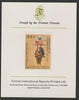 Upper Volta 1978 25th Anniversary of Coronation opt'd on Silver Jubilee 300f imperf proof mounted on Format International proof card