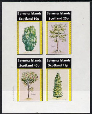 Bernera 1982 Trees (Yew, Beech, Rowan & Cypress) imperf,set of 4 values (10p to 75p) unmounted mint