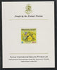 Easdale 1988 Flora & Fauna definitive 80p (Flowers) imperf mounted on Format International Proof Card