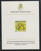 Easdale 1988 Flora & Fauna definitive 80p (Flowers) imperf mounted on Format International Proof Card