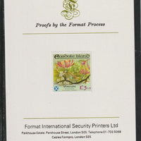 Easdale 1988 Flora & Fauna definitive £3.10 (Shrubs) imperf mounted on Format International Proof Card
