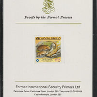 Easdale 1988 Flora & Fauna definitive £5 (Animals) imperf mounted on Format International Proof Card