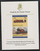 Davaar Island 1983 Locomotives #1 Furness Railway Class N1 4-6-4T loco 70p se-tenant imperf proof pair mounted on Format International proof card,