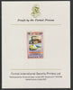 Bhutan 1974 Centenary of Universal Postal Union 1.40Nu Early & Modern Locomotives imperf mounted on Format International proof card, as SG 284