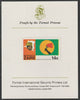 Zaire 1979 River Expedition 14k Hand Holding Torch imperf mounted on Format International proof card as SG 956
