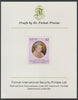 Nevis 1980 Queen Mother's 80th Birthday $2 imperf mounted on Format International proof card as SG 50