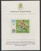 Ajman 1968 Hurdling 5R (ex m/sheet) from Mexico Olympics set, imperf proof mounted on Format International proof card, as Mi 255B