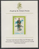 Ajman 1968 Costumes #6 imperf mounted on Format International proof card, as Mi 243B