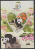 Madagascar 2017 Animal Protection - Pandas perf deluxe sheet containing one heart shaped value unmounted mint