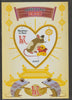 Benin 2020 Chinese New Year - Year of the Rat perf deluxe sheet containing one heart shaped value unmounted mint