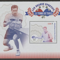 Ivory Coast 2018 Table Tennis perf m/sheet #2 containing one value unmounted mint