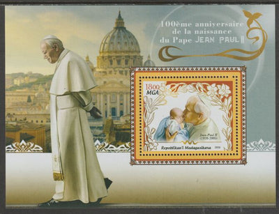 Madagascar 2020 Pope John Paul perf m/sheet #2 containing one value unmounted mint