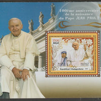 Madagascar 2020 Pope John Paul perf m/sheet #3 containing one value unmounted mint
