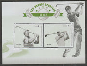 Ivory Coast 2018 Golf,perf sheet containing two values unmounted mint