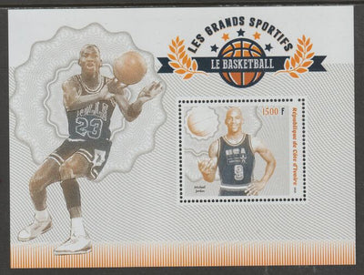 Ivory Coast 2018 Basketball perf m/sheet #1 containing one value unmounted mint
