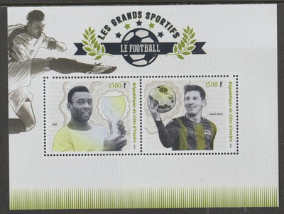 Ivory Coast 2018 Football,perf sheet containing two values unmounted mint