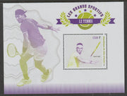 Ivory Coast 2018 Tennis perf m/sheet #1 containing one value unmounted mint