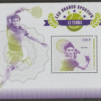 Ivory Coast 2018 Tennis perf m/sheet #2 containing one value unmounted mint