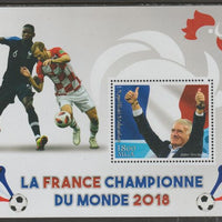 Madagascar 2018 France Football Champions perf m/sheet #1 containing one value unmounted mint