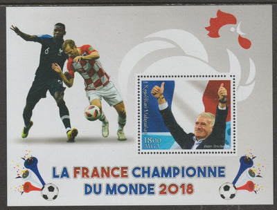Madagascar 2018 France Football Champions perf m/sheet #1 containing one value unmounted mint