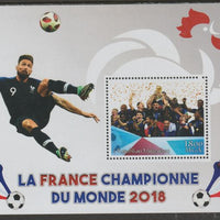 Madagascar 2018 France Football Champions perf m/sheet #4 containing one value unmounted mint