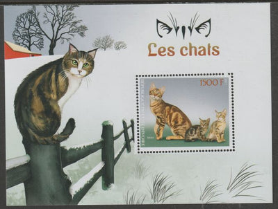 Ivory Coast 2017 Domestic Cats perf m/sheet containing one value unmounted mint