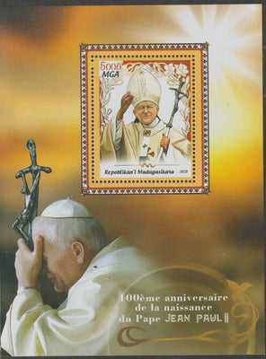 Madagascar 2020 Pope John Paul perf m/sheet #5 containing one value unmounted mint