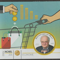 Mali 2015 Nobel Prize for Economics - Angus Deaton perf sheet containing one circular value unmounted mint