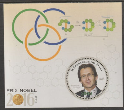Mali 2016 Nobel Prize for Chemistry - Bernard L Feringa perf sheet containing one circular value unmounted mint