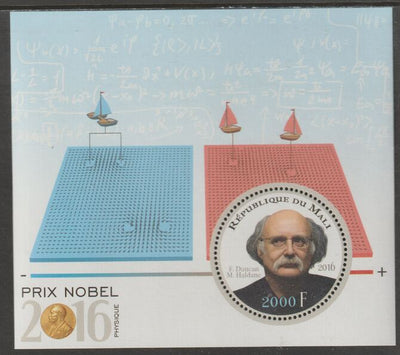 Mali 2016 Nobel Prize for Physics - Duncan Haldane perf sheet containing one circular value unmounted mint