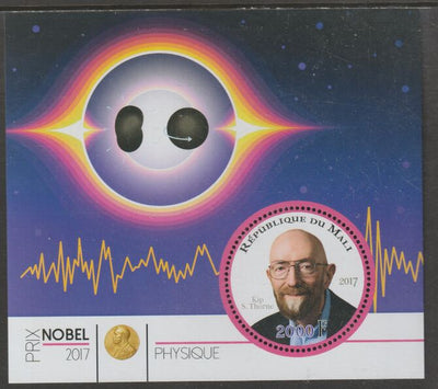 Mali 2017 Nobel Prize for Physics - Kip Thorne perf sheet containing one circular value unmounted mint