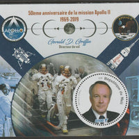 Mali 2019 50th Anniversary of the Apollo 11 Mission perf sheet #6 Gerald D Griffin containing one circular value unmounted mint