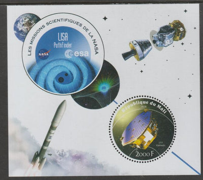 Mali 2020 NASA Scientific Space Missions - LISA perf sheet containing one circular value unmounted mint