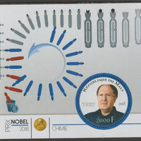 Mali 2018 Nobel Prize for Chemistry - Sir Gregory Winter perf sheet containing one circular value unmounted mint