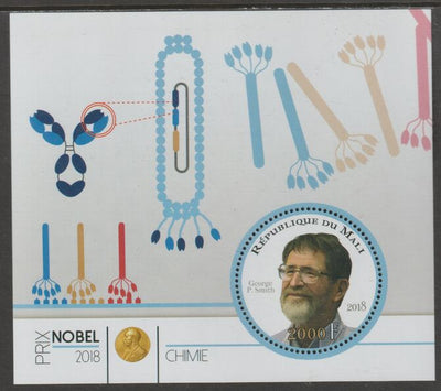 Mali 2018 Nobel Prize for Chemistry - SGeorge P Smith perf sheet containing one circular value unmounted mint