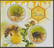 Mali 2017 Bees perf sheet containing two circular values unmounted mint