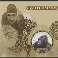 Madagascar 2015 Gorillas perf sheet containing one circular value unmounted mint