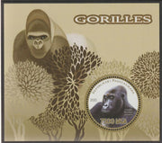 Madagascar 2015 Gorillas perf sheet containing one circular value unmounted mint