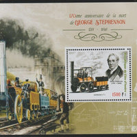 Ivory Coast 2018 George Stephenson perf m/sheet #2 containing one value unmounted mint